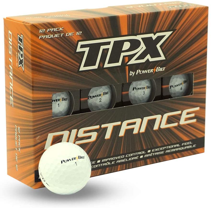 Power Bilt TPX V Colored Matte Finish Golf Balls, (One Dozen)