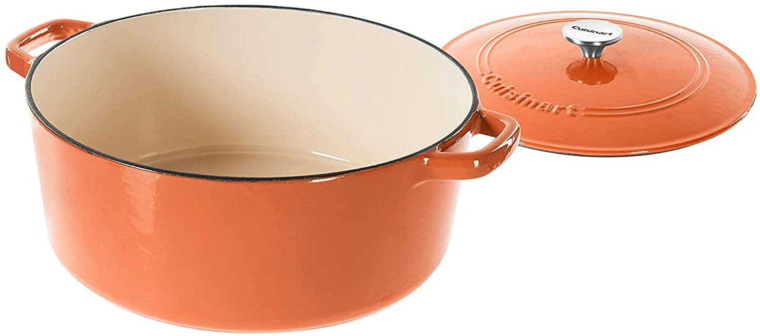Cuisinart Cast Iron Casserole, Terracotta Orange, 7-Quart - JOY2ESpree