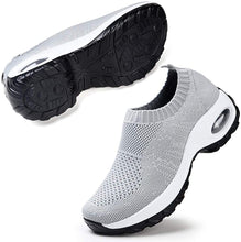 
                        
                          Load image into Gallery viewer, STQ Slip On Breathe Mesh Walking Shoes Women Fashion Sneakers Comfort Wedge Platform Loafers
                        
                      