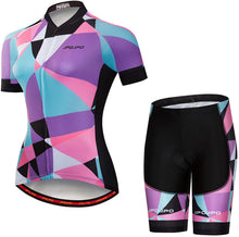 
                        
                          Muat gambar ke penampil Galeri, Women's Cycling Clothing Short Sleeve Bike Jersey Sets Bib Shorts Summer Cycling Sets Reflective
                        
                      