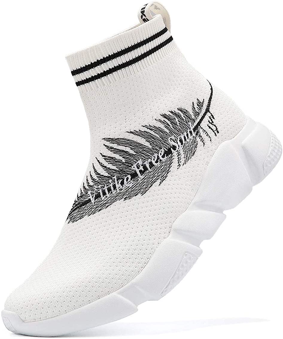 Women's Walking Shoes Running Shoes Socks Platform Fashion Mesh Sneakers Air Cushion Athletic Gym Casual Loafers Dance Hip-hop Shoes