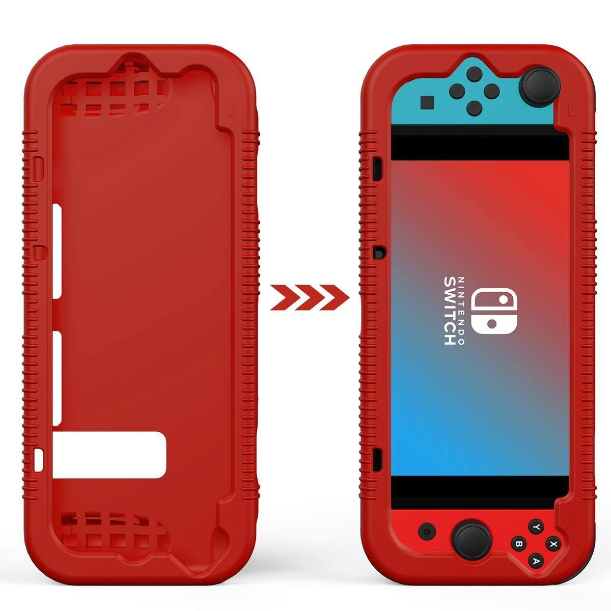 Semeving for Nintendo Switch Case with Tempered Glass Screen Protector for Boy/Girl/Men/Woman/Kids(Black with Screen Protector) … - JOY2ESpree