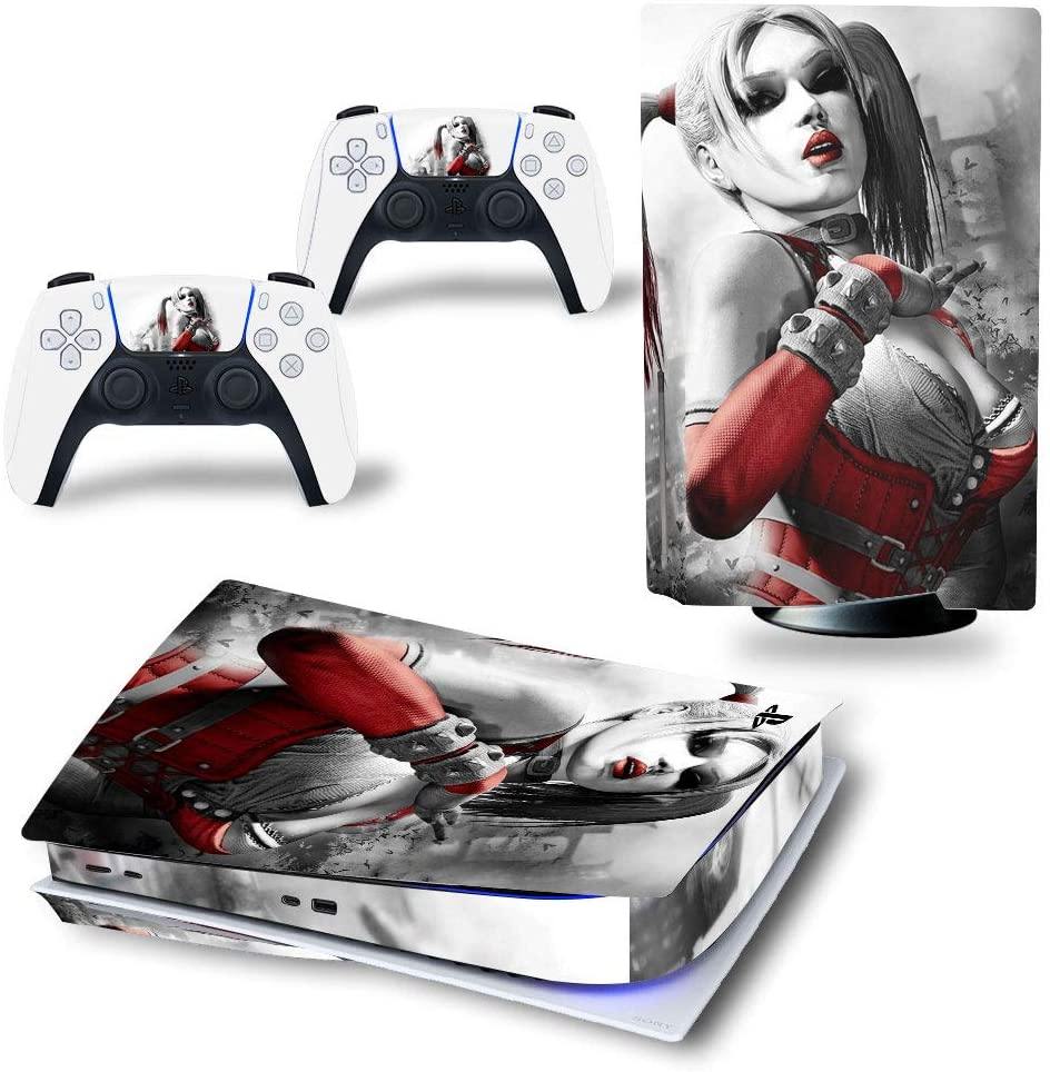 Mmoptop PS5 Skin for Playstation 5 Disc Version Console and Controller Vinyl Cover Skins Wrap - Black Pan-Ther - JOY2ESpree