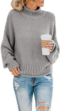 
                        
                          画像をギャラリービューアに読み込む, Saodimallsu Womens Turtleneck Oversized Sweaters Batwing Long Sleeve Pullover Loose Chunky Knit Jumper - JOY2ESpree
                        
                      