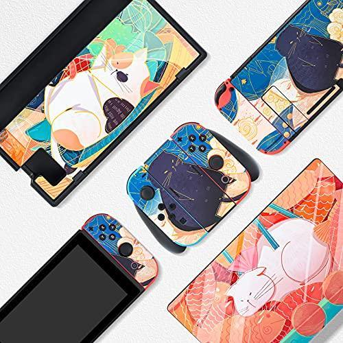 DLseego Switch Skin Sticker Pretty Pattern Full Wrap Skin Protective Film Sticker Compatible with Nintendo Switch- Cute Cat - JOY2ESpree