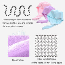 
                        
                          Load image into Gallery viewer, Vinker 3 Pack Hair Towel Wrap, Microfiber Quick Drying Hair Towels, Bath Dryer Caps, Bath Hair Drying Towel, Quick Dryer Hat for Women Girls
                        
                      