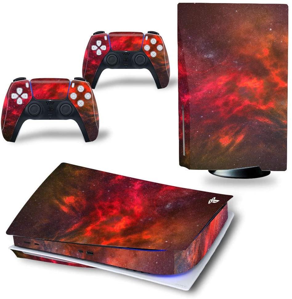 DOMILINA PS5 Skin Stickers, Full Body Vinyl Decal Cover for Playstation 5 Disk Edition Console & Controllers - American Flag - JOY2ESpree