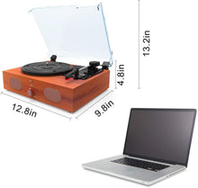 
                        
                          Muat gambar ke penampil Galeri, Record Player-13 in 1 Turntable with Speakers Vinyl Recording LP Bluetooth USB TF Card FM Radio Aux Input RCA Line Out and Headphone Jack - JOY2ESpree
                        
                      