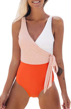 
                        
                          画像をギャラリービューアに読み込む, CUPSHE Women's One Piece Swimsuit Knotted Color Block Bathing Suit
                        
                      