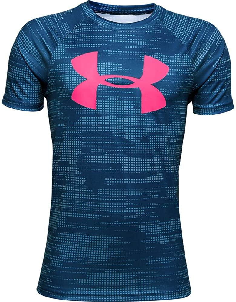 Under Armour Boys' Tech Big Logo Printed Short Sleeve Gym T-Shirt