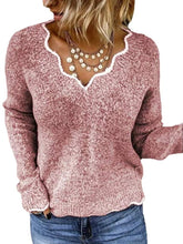
                        
                          Muat gambar ke penampil Galeri, Rungion Womens Long Sleeve V Neck Pullover Sweaters Cute Knitted Winter Oversized Blouse Tops
                        
                      
