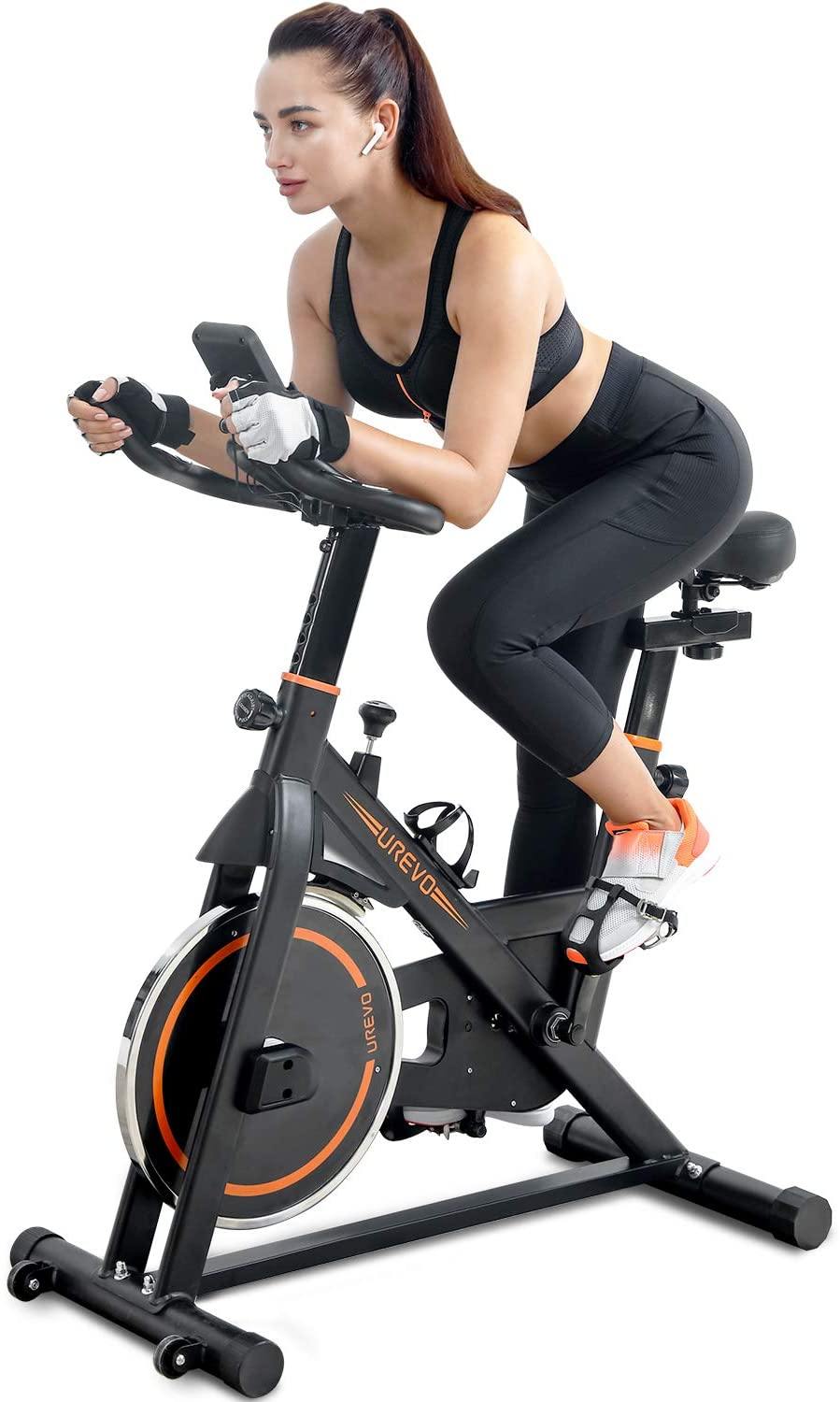UREVO Indoor Cycling Bike Stationary,Exercise Bike Workout Bike,Fitness Bikes for Home Cardio Workout Bike Training Bike - JOY2ESpree