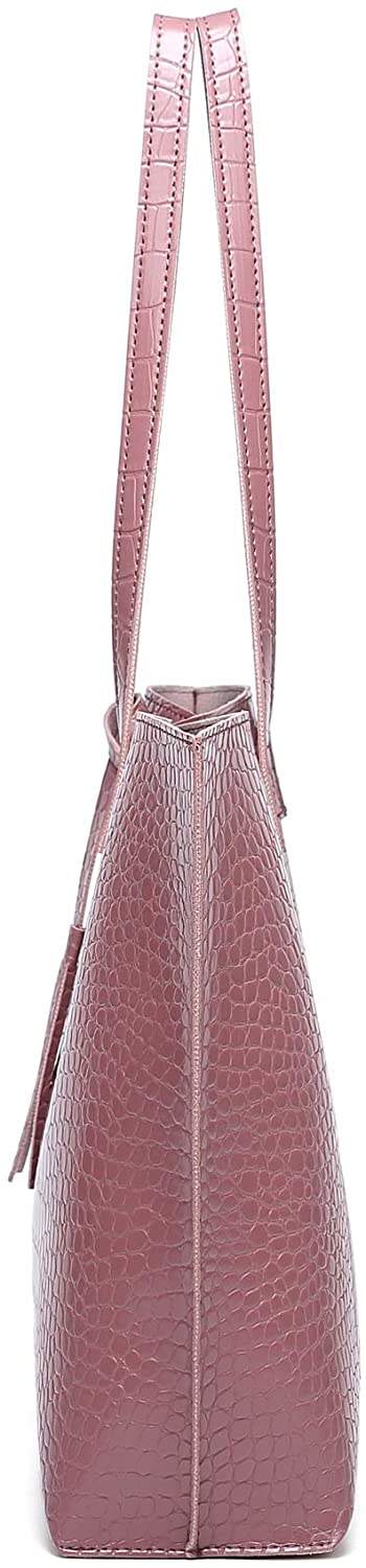 Women's Soft Faux Leather Tote Shoulder Bag from Dreubea, Big Capacity Tassel Handbag