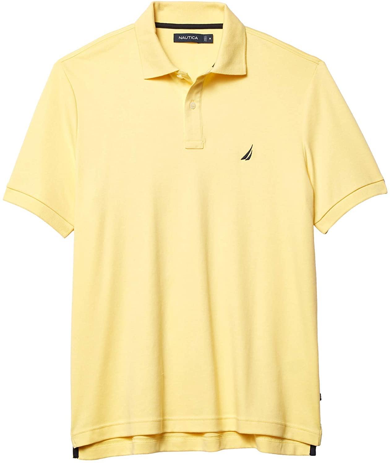Nautica Men's Classic Fit Short Sleeve Solid Soft Cotton Polo Shirt - JOY2ESpree