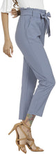 
                        
                          Load image into Gallery viewer, Freeprance Women's Pants Casual Trouser Paper Bag Pants Elastic Waist Slim Pockets
                        
                      