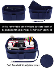 
                        
                          Muat gambar ke penampil Galeri, Felt Fabric Purse Tote Diaper Bag Organizer Insert Bag in Bag with Zipper Inner Pocket For Neverfull Speedy
                        
                      