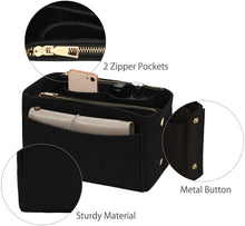 
                        
                          画像をギャラリービューアに読み込む, APSOONSELL Felt Purse Organizer Insert with Card Case, Tote Handbag Organizer Bag Insert with Zipper
                        
                      