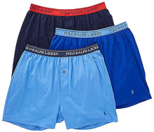 
                        
                          Load image into Gallery viewer, Polo Ralph Lauren Classic Fit w/Wicking 3-Pack Knit Boxers
                        
                      
