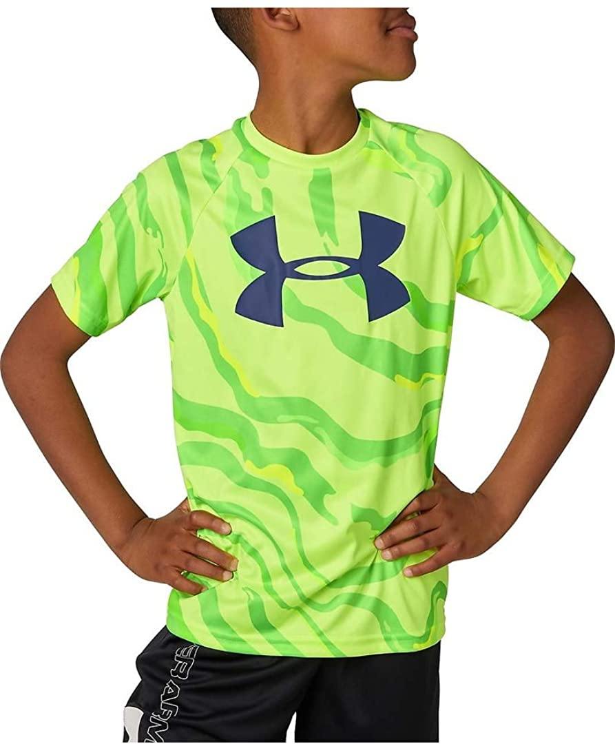 Under Armour Boys' Tech Big Logo Printed Short Sleeve Gym T-Shirt