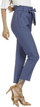 
                        
                          Load image into Gallery viewer, Freeprance Women's Pants Casual Trouser Paper Bag Pants Elastic Waist Slim Pockets
                        
                      