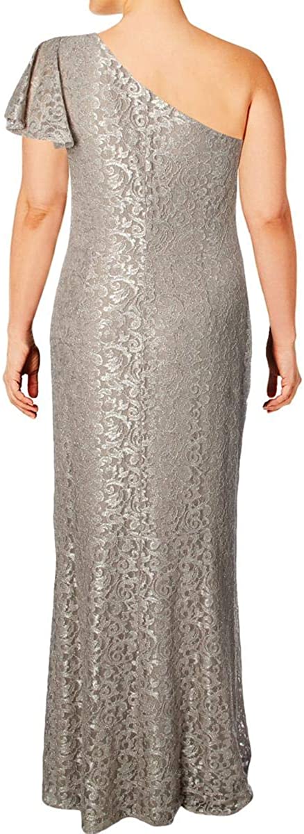 LAUREN RALPH LAUREN Womens Aven Glitter Lace Evening Dress
