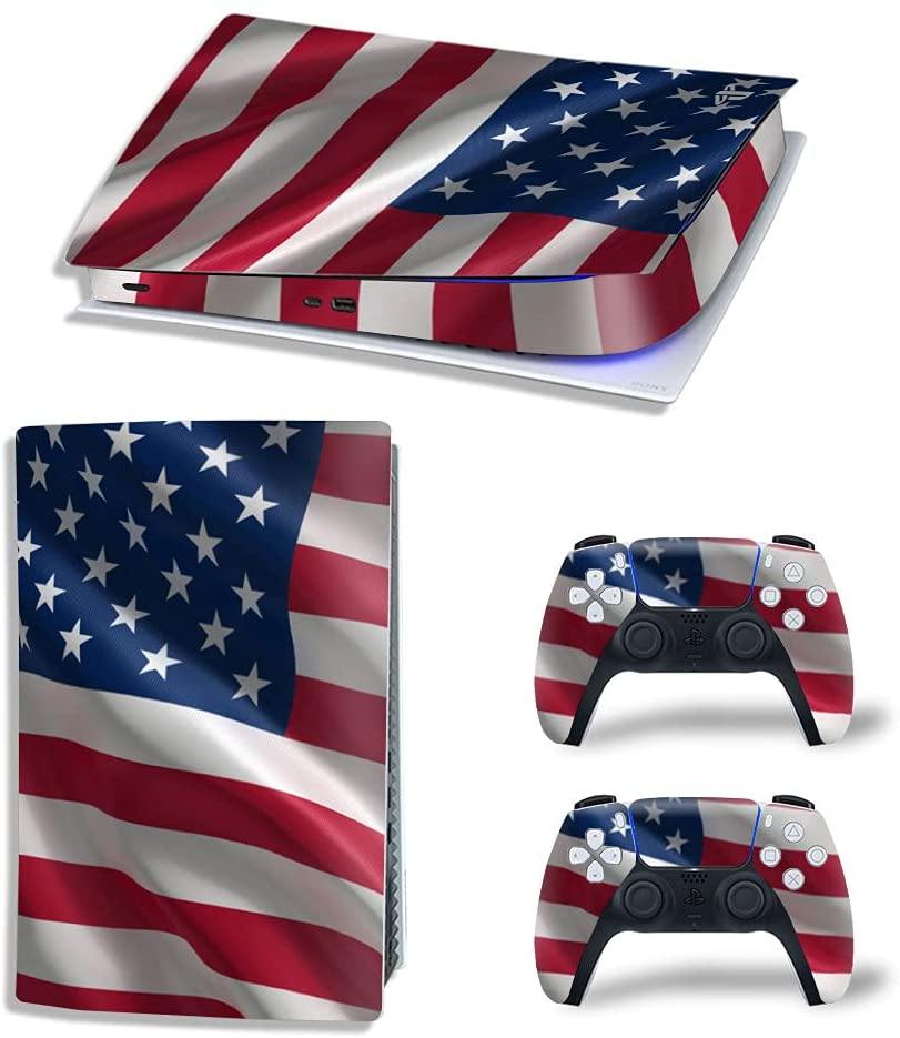 Mmoptop PS5 Skin for Playstation 5 Disc Version Console and Controller Vinyl Cover Skins Wrap - Black Pan-Ther - JOY2ESpree