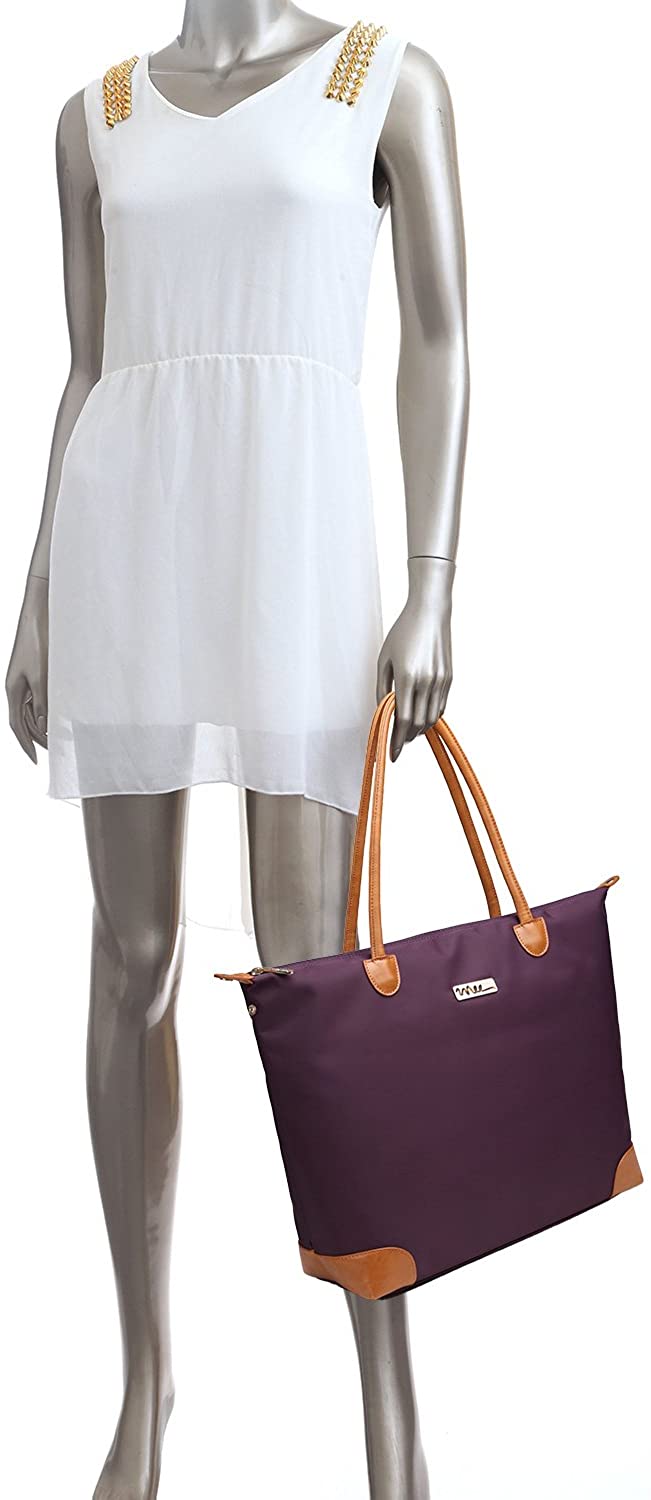 NNEE Water Resistance Nylon Tote Bag & Multiple Pocket Design