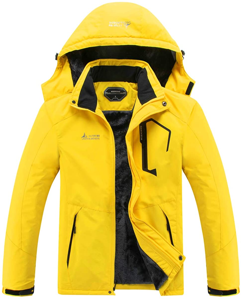 MOERDENG Men's Waterproof Ski Jacket Warm Winter Snow Coat Mountain Windbreaker Hooded Raincoat Snowboarding Jackets
