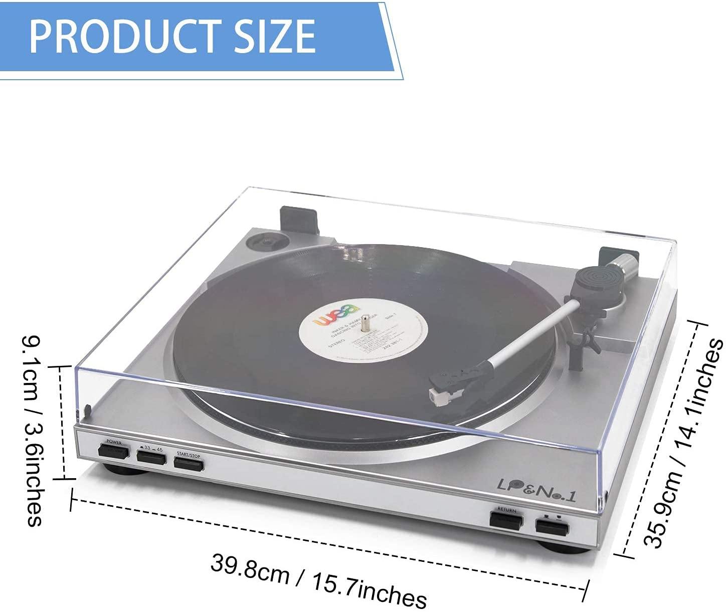 LP&No.1 Bluetooth Record Player with USB Play and Recording - JOY2ESpree