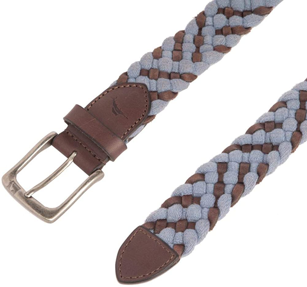 Tommy Bahama Men's Two-Tone Stretch Braided Web Belt