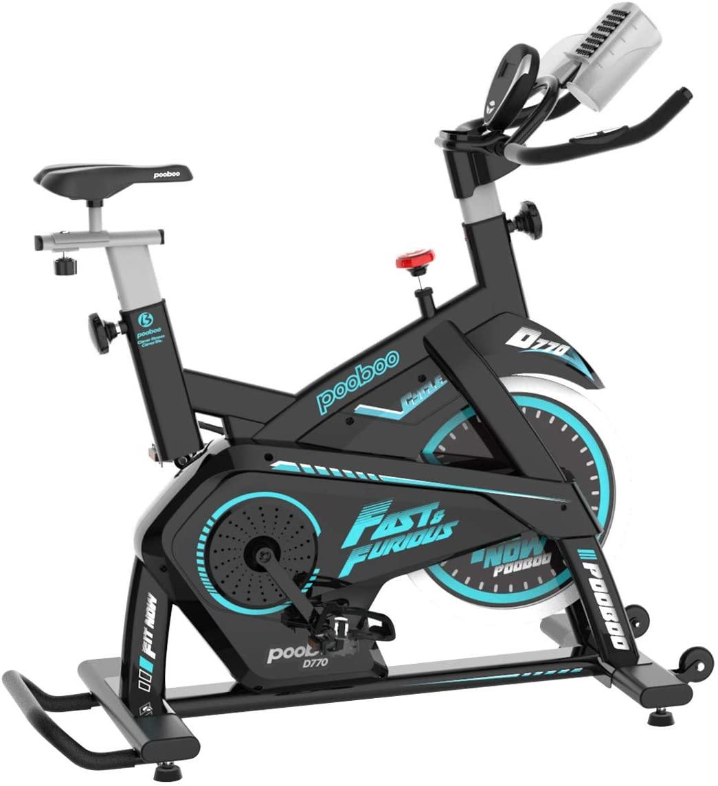 pooboo Magnetic Exercise Bike Stationary 330 Lbs Weight Capacity Indoor Cycling Bike - JOY2ESpree