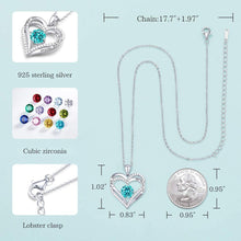 
                        
                          Cargar imagen en el visor de la galería, CDE Forever Love Heart Women Necklace 925 Sterling Silver Rose Gold Plated Birthstone Pendant Necklaces for Women - JOY2ESpree
                        
                      