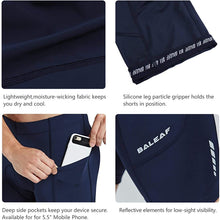
                        
                          Load image into Gallery viewer, BALEAF Men's Bike Shorts Padded Cycling Bicycle Road Bike Tights Biker Pockets UPF 50+
                        
                      