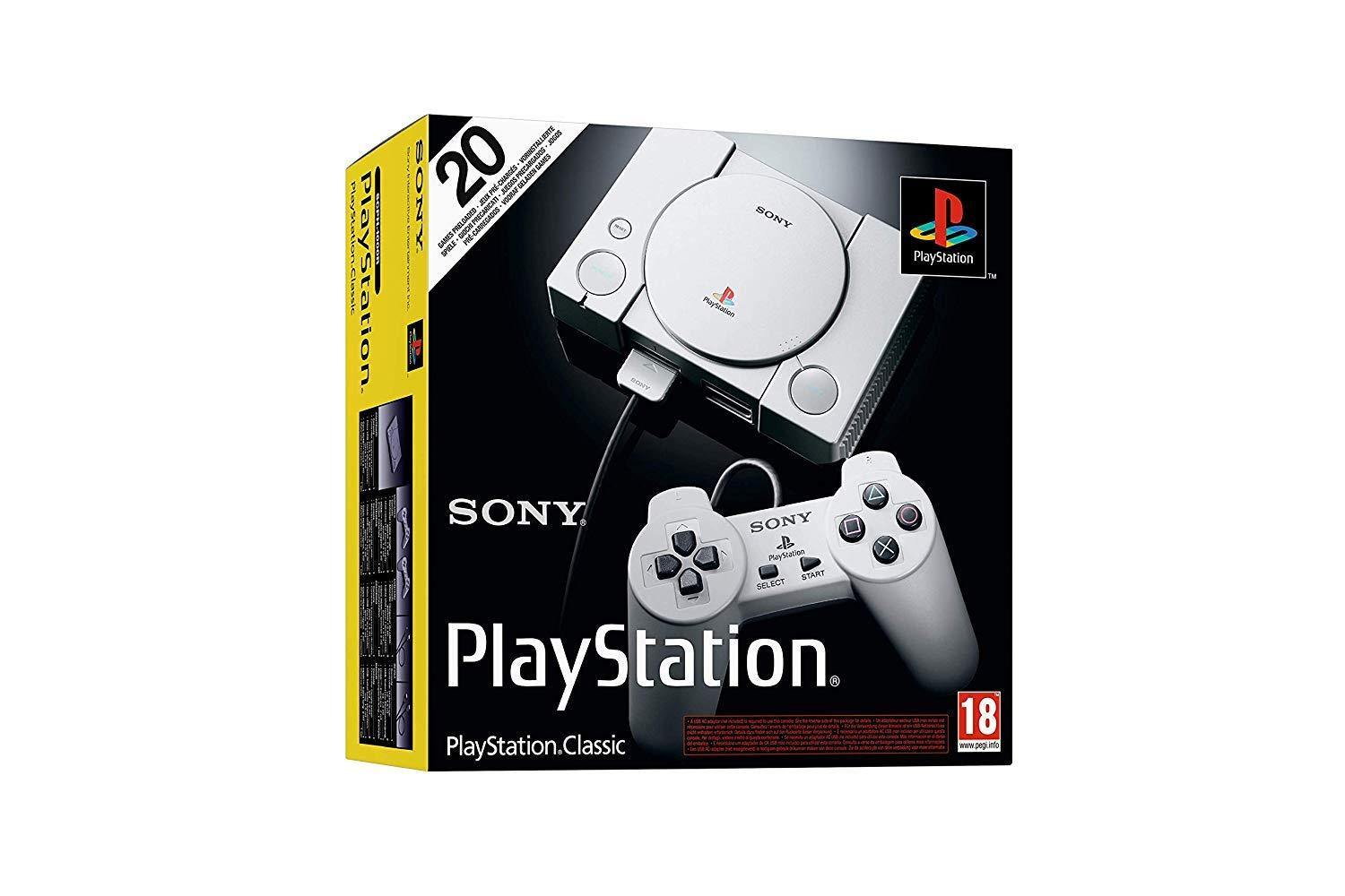 Playstation Classic Console with 20 Classic Playstation Games Pre-Installed Holiday Bundle, Includes Final Fantasy VII - JOY2ESpree