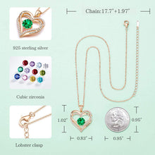 
                        
                          Cargar imagen en el visor de la galería, CDE Forever Love Heart Women Necklace 925 Sterling Silver Rose Gold Plated Birthstone Pendant Necklaces for Women - JOY2ESpree
                        
                      