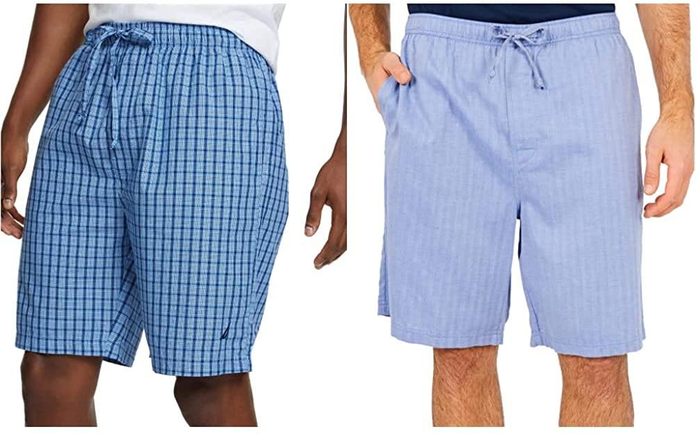 Nautica Men's Soft Woven 100% Cotton Elastic Waistband Sleep Pajama Short - JOY2ESpree