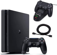 
                        
                          Load image into Gallery viewer, NexiGo 2020 Newest Playstation 4 PS4 Slim Console Holiday Bundle 1TB HDD PS4 Controller Charging Station 4K HDMI Cable Bundle 5FT - JOY2ESpree
                        
                      