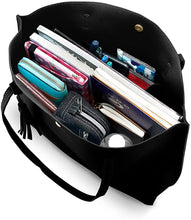
                        
                          Cargar imagen en el visor de la galería, Oct17 Women Large Tote Bag - Tassels Faux Leather Shoulder Handbags, Fashion Ladies Purses Satchel Messenger Bags
                        
                      