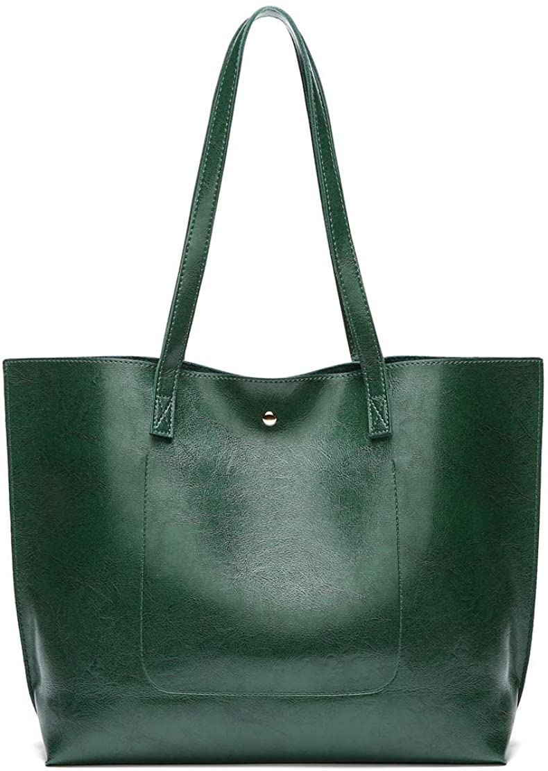 Women's Soft Faux Leather Tote Shoulder Bag from Dreubea, Big Capacity Tassel Handbag