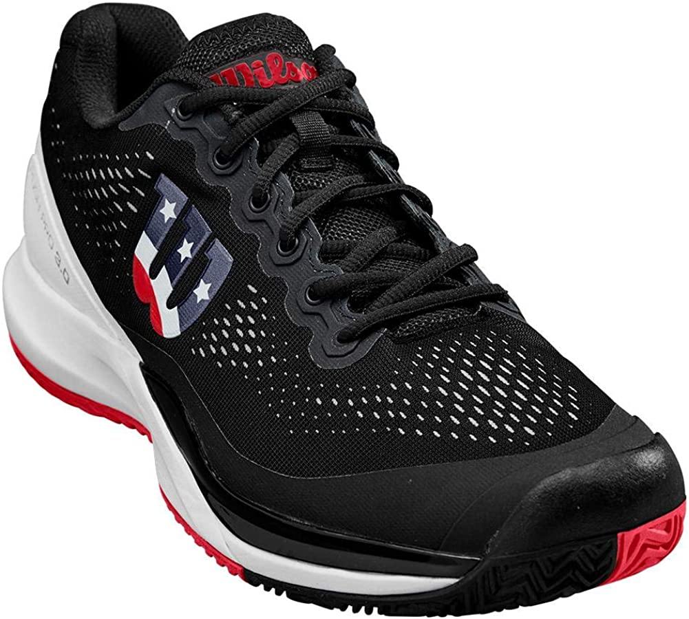 Wilson Men`s Rush Pro 3.0 Pickleball Shoes Black and White () - JOY2ESpree