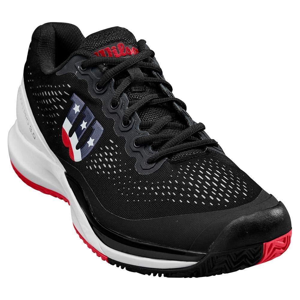 Wilson Men`s Rush Pro 3.0 Pickleball Shoes Black and White () - JOY2ESpree