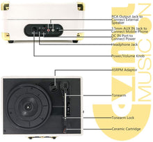 
                        
                          Muat gambar ke penampil Galeri, Retro Record Player for 33/45/78 RPM Vinyl Records,Bluetooth Belt-Drive Turntable - JOY2ESpree
                        
                      