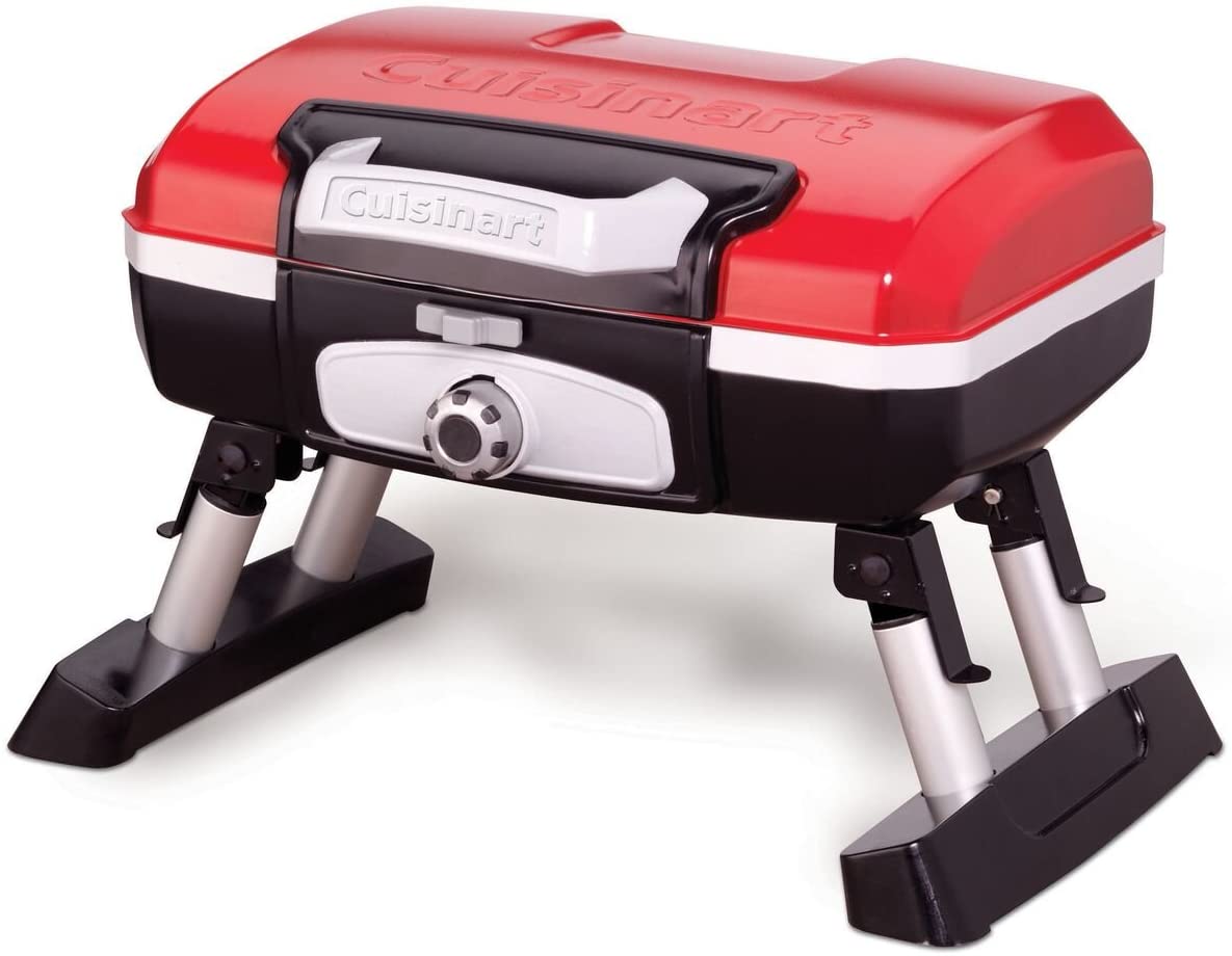Cuisinart CGG-180T Petit Gourmet Portable Tabletop Propane Gas Grill, Red - JOY2ESpree