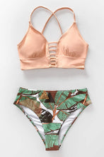 
                        
                          Load image into Gallery viewer, CUPSHE Women’s Bikini Swimsuit Floral Print Lace Up Strappy Two Piece Bathing Suit
                        
                      