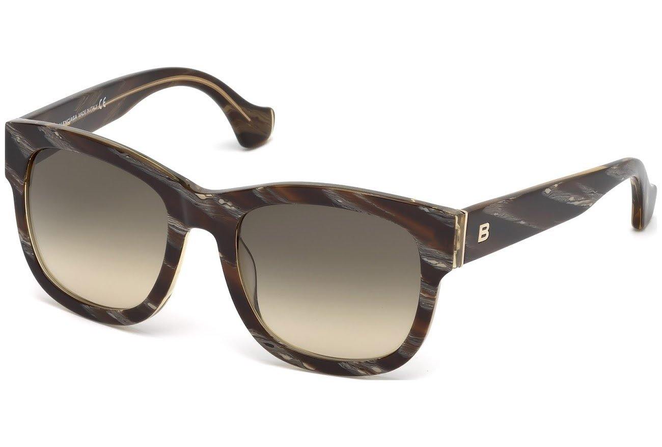 Sunglasses Balenciaga BA 69 BA0069 62B brown horn / gradient smoke