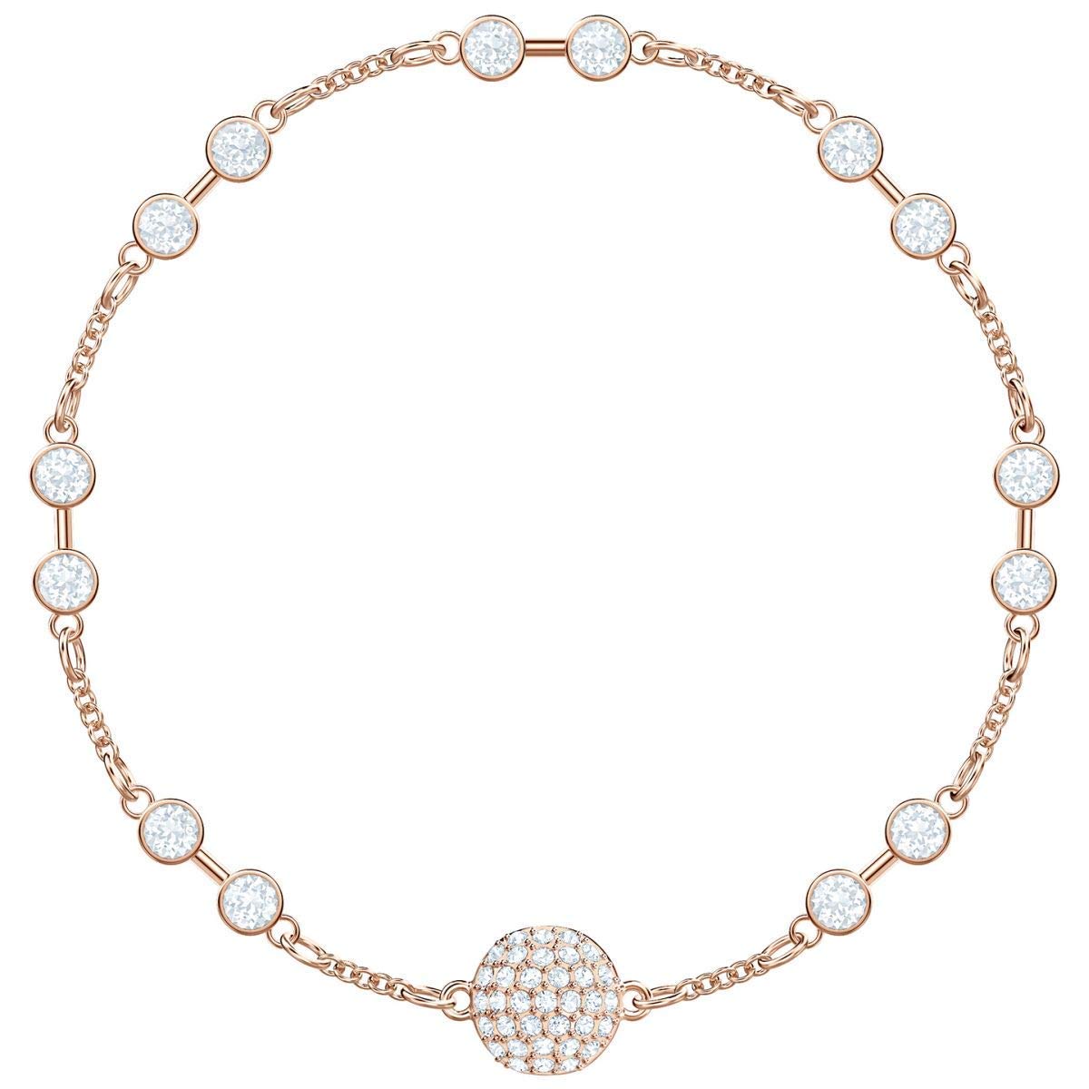 SWAROVSKI Remix Collection Carrier Rose Gold-Plated White Crystal Strand, Size Medium - JOY2ESpree