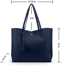 
                        
                          Cargar imagen en el visor de la galería, Oct17 Women Large Tote Bag - Tassels Faux Leather Shoulder Handbags, Fashion Ladies Purses Satchel Messenger Bags
                        
                      