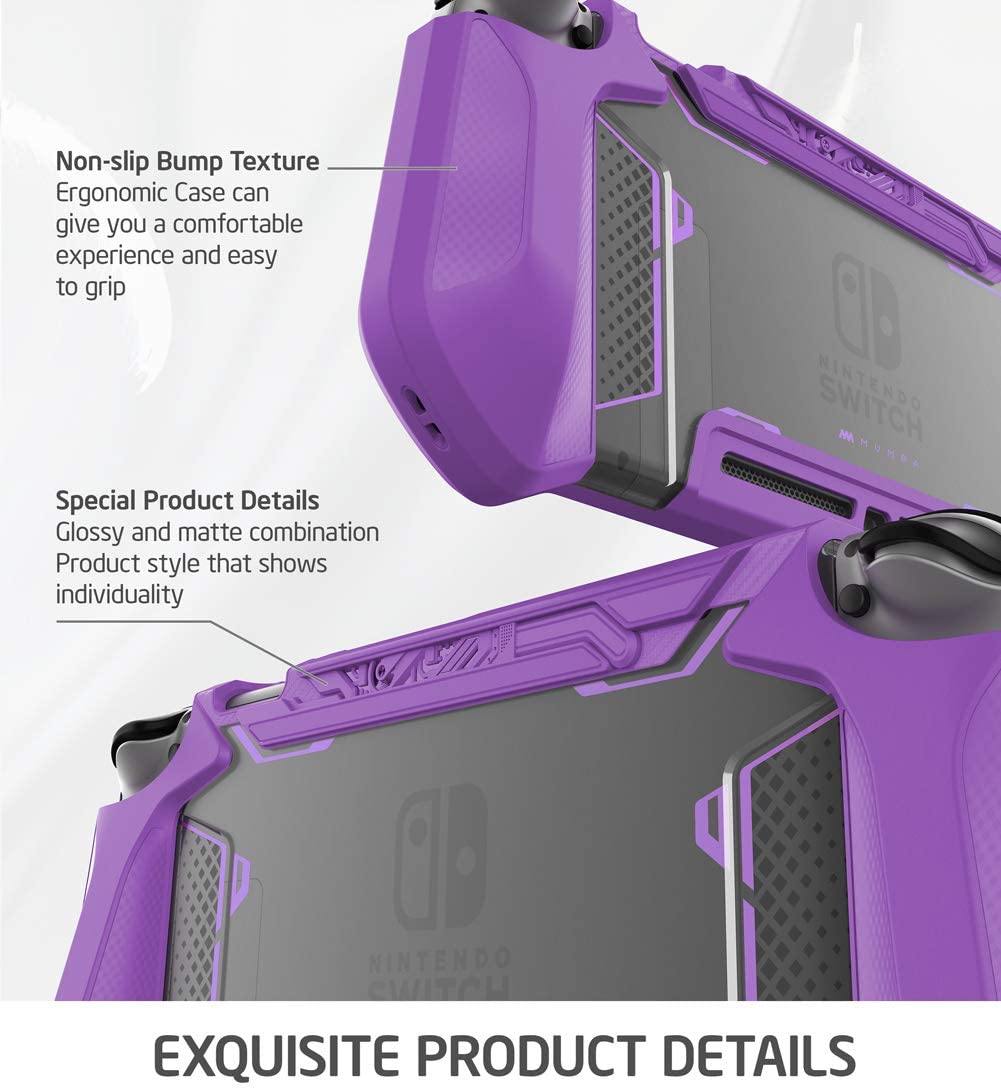 Mumba Dockable Case Compatible for Nintendo Switch, [Blade Series] TPU Grip Protective Cover Case with Ergonomic Design and Comfort Grip (Clear) - JOY2ESpree
