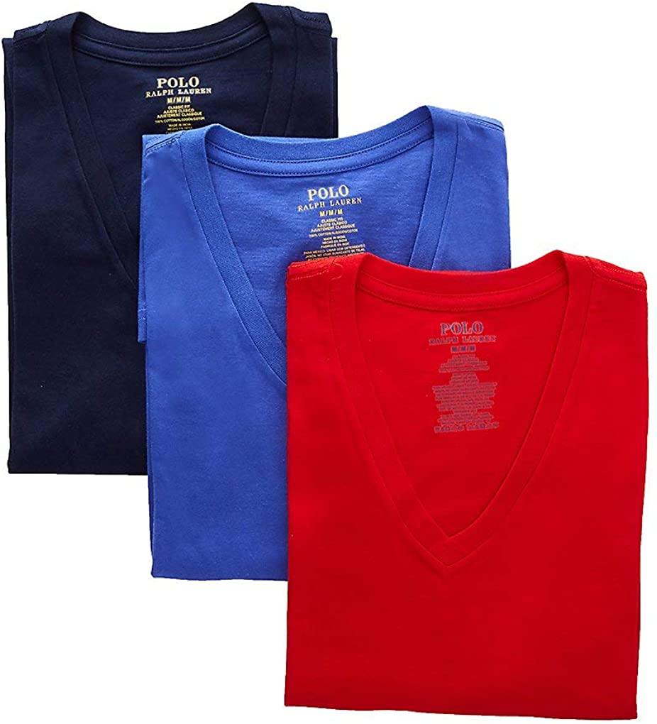 Polo Ralph Lauren Men's Classic Fit w/Wicking 3-Pack V-Necks