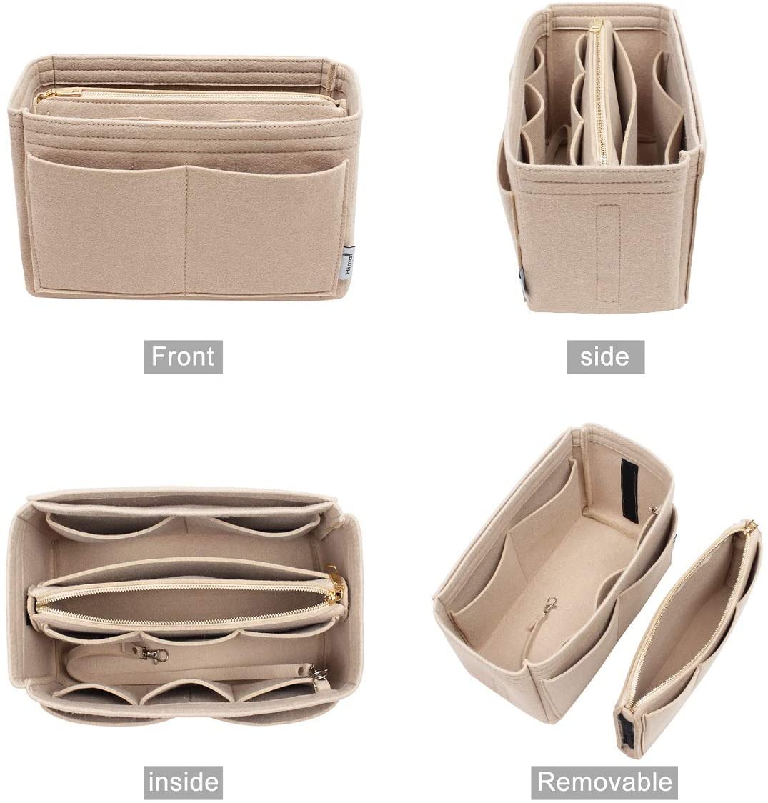 Purse Organizer Insert, Bag Organizer, Bag in Bag, Perfect for Speedy Neverfull and More, 5 Size (X-Large, Black)